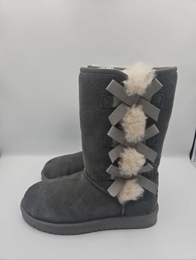 Cozy Gray Fur-Lined Women's Boots